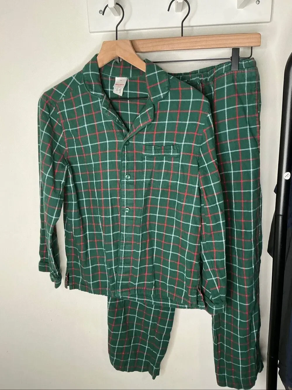 Hanna Andersson Plaid PJ Set | Green in XS